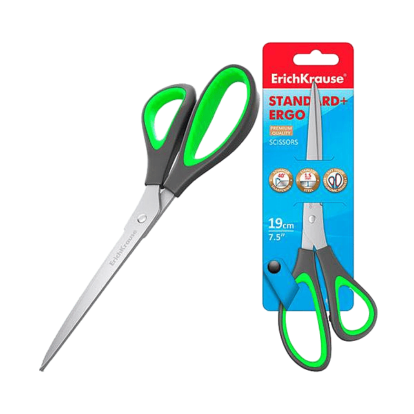 ErichKrause Tijeras Standard  Ergo 19cm Acero Inoxidable
