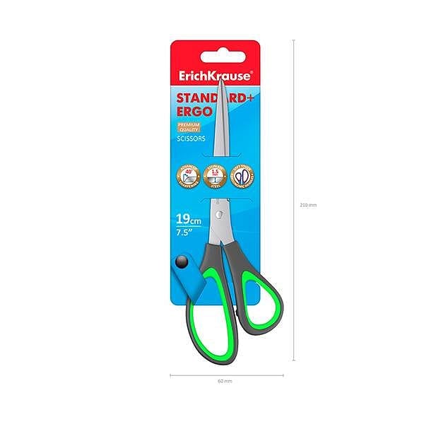 ErichKrause Tijeras Standard  Ergo 19cm Acero Inoxidable