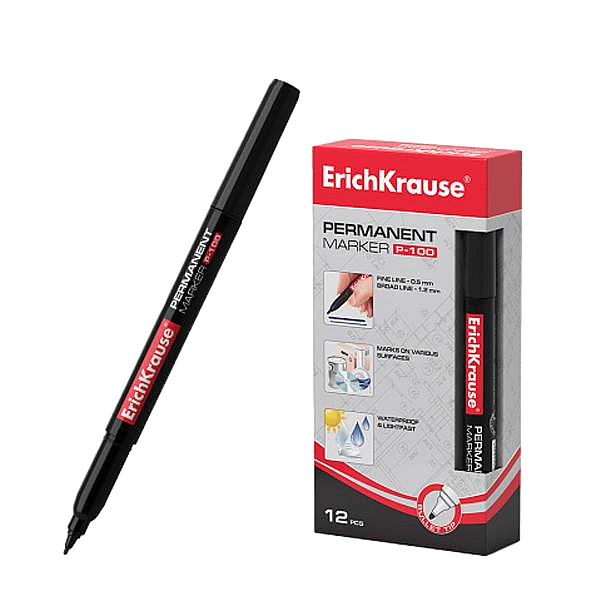 ErichKrause Marcador Permanente P100 Color Negro