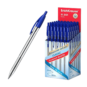 Bolígrafo Automático R301 Classic Matic 10 Tinta Azúl Erich Krause