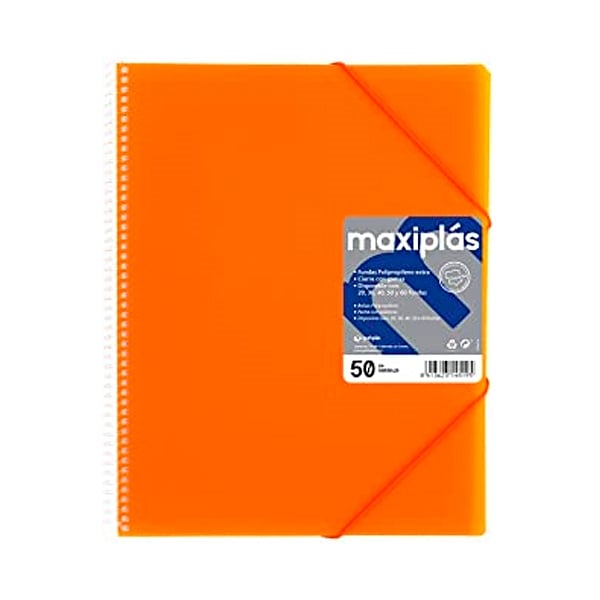 Grafoplás Carpeta Maxiplás Fluorgraf con 50 fundas Naranja