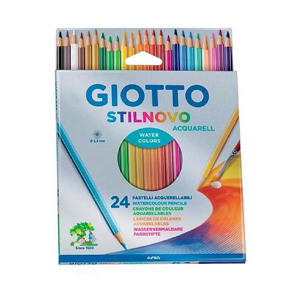 Lápices de Colores Giotto Stilnovo Acquarell Caja 24 Colores Surtidos