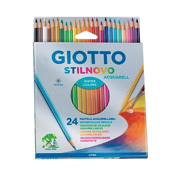 Lápices de Colores Giotto Stilnovo Acquarell Caja 24 Colores Surtidos