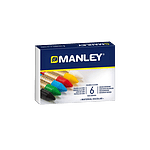 Manley Estuche 6 Ceras Colores Surtidos