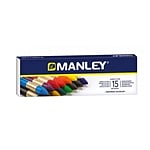 Manley Estuche 15 Ceras Colores Surtidos