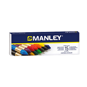 Manley Estuche 15 Ceras Colores Surtidos
