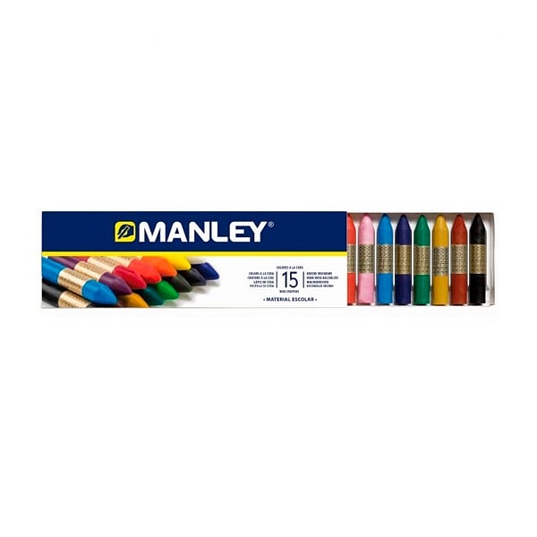 Manley Estuche 15 Ceras Colores Surtidos
