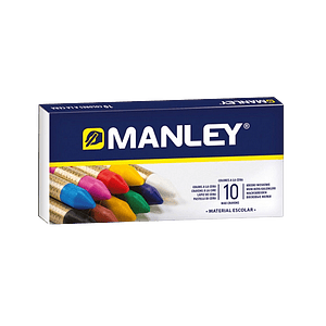 Manley Estuche 10 Ceras Colores Surtidos