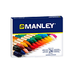 Manley Estuche 24 Ceras Colores Surtidos