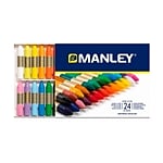 Manley Estuche 24 Ceras Colores Surtidos