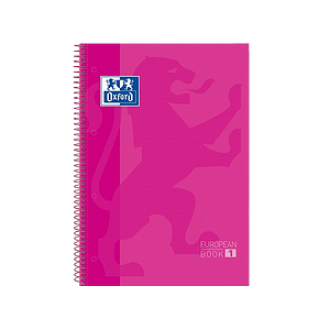 Cuaderno Oxford Espiral A4 Tapa Extradura 80h 90gr Rosa