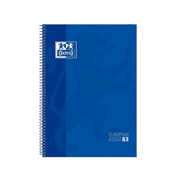 Cuaderno Oxford Espiral A4 Tapa Extradura 80h 90gr Azul