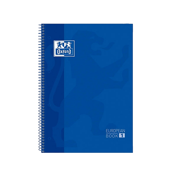 Cuaderno Oxford Espiral A4 Tapa Extradura 80h 90gr Azul