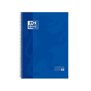Cuaderno Oxford Espiral A4 Tapa Extradura 80h 90gr Azul