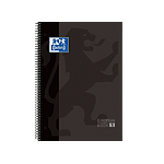 Cuaderno Oxford Espiral A4+ Tapa Extradura 80h 90gr Gris