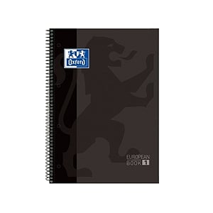 Cuaderno Oxford Espiral A4 Tapa Extradura 80h 90gr Gris