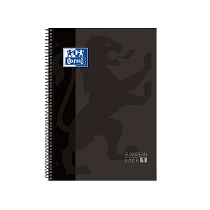 Cuaderno Oxford Espiral A4 Tapa Extradura 80h 90gr Gris
