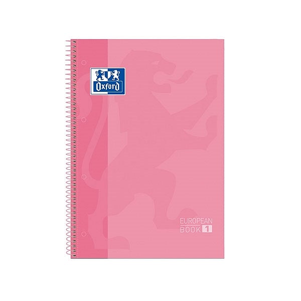Cuaderno Oxford Touch EuropeanBook 1 A4 80h 90gr Rosa Ch