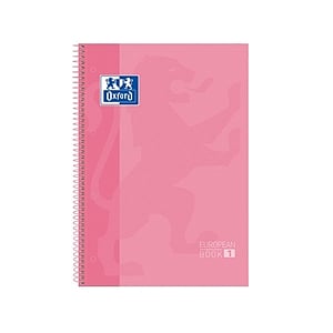 Cuaderno Oxford Touch EuropeanBook 1 A4 80h 90gr Rosa Ch