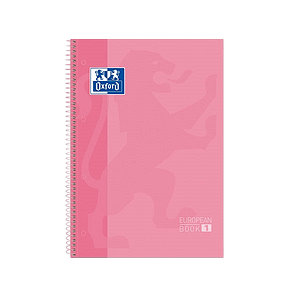 Cuaderno Oxford Touch EuropeanBook 1 A4 80h 90gr Rosa Ch