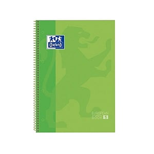 Cuaderno Oxford Espiral A4 Tapa Extradura 80h 90gr Verde