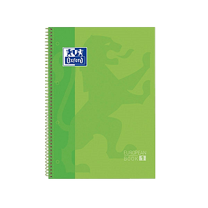 Cuaderno Oxford Espiral A4 Tapa Extradura 80h 90gr Verde