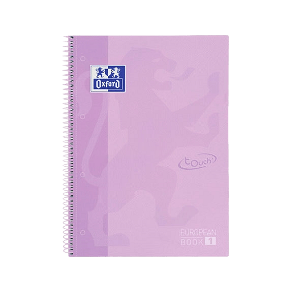 Cuaderno Oxford Touch EuropeanBook 1 A4 80h 90gr Malva