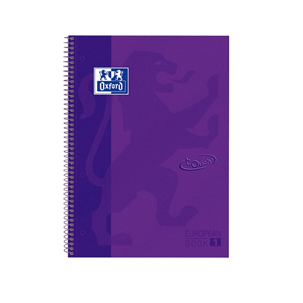 Cuaderno Oxford Touch EuropeanBook 1 A4 80h 90gr Lila