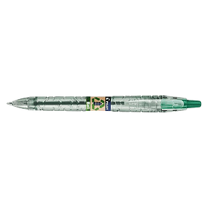 Pilot Boligrafo de Bola Retractil B2P Ecoball BeGreen  Punta Redonda 1mm  Trazo 027mm  8664 de Plastico Reciclado  Recargable  Color Verde