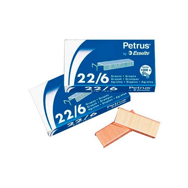 Grapas Petrus 226 cobreadas Caja 1000 unidades