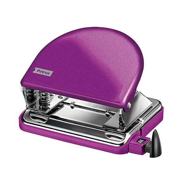 Taladro de papel Petrus 52 WOW  Capacidad 20 hojas  Color Morado