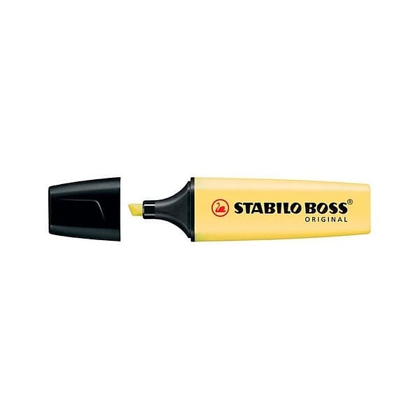 Marcador Fluorescente Stabilo Boss color Amarillo Cremoso
