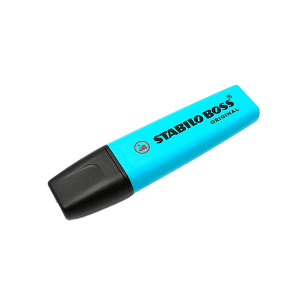 Marcador Fluorescente Stabilo Boss color Azul