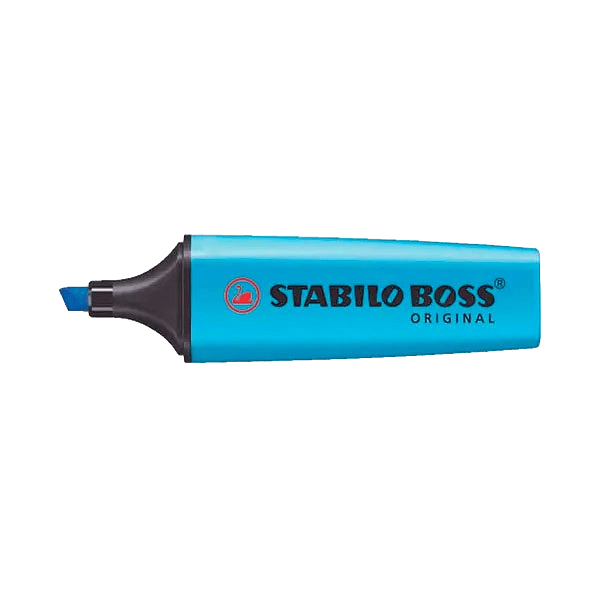 Marcador Fluorescente Stabilo Boss color Azul