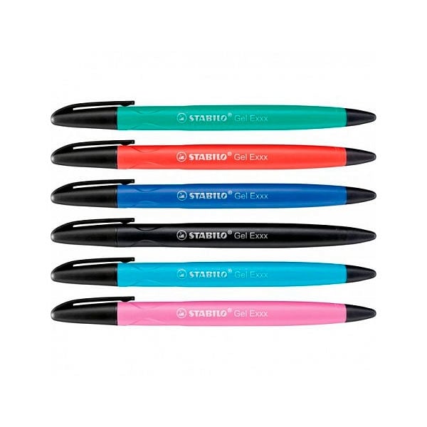 Stabilo Gel Exxx Negro Recargable con Goma  Bolígrafo