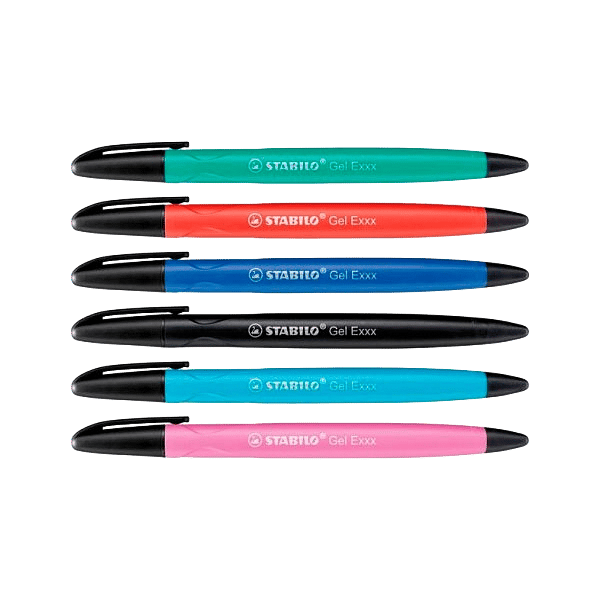 Stabilo Gel Exxx Rojo Recargable con Goma  Bolígrafo