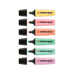 Stabilo Estuche 6 marcadores Fluorescentes colores Pastel