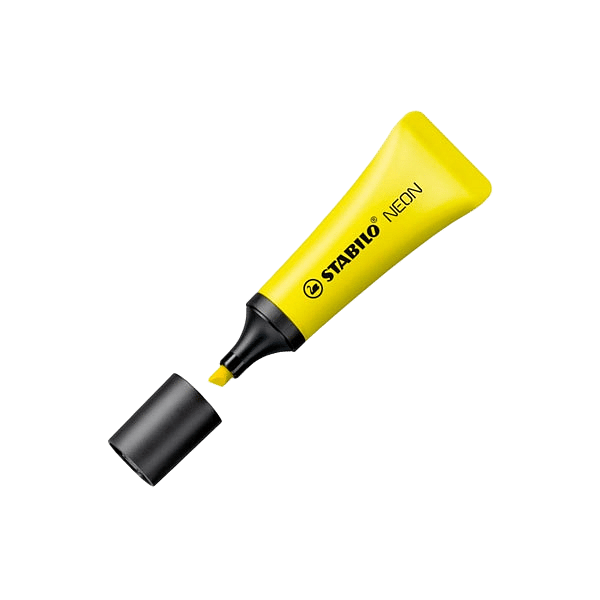 Marcador Fluorescente Stabilo Neon color Amarillo
