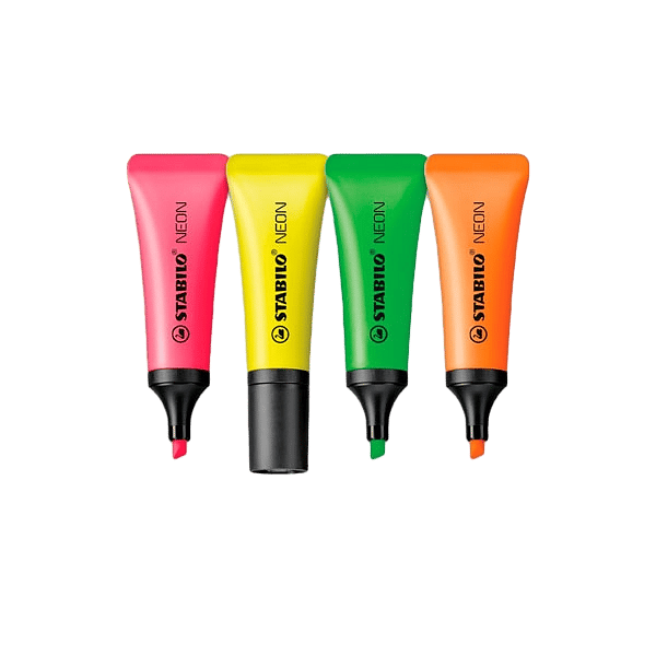 Marcador Fluorescente Stabilo Neon color Amarillo