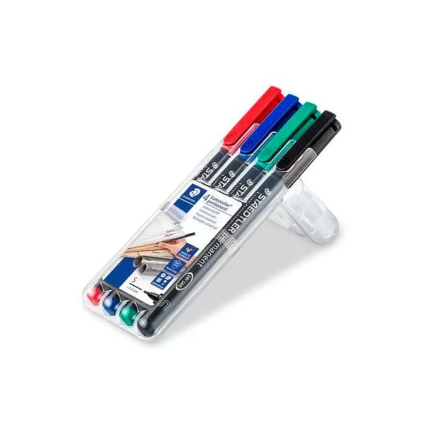 Rotulador Permanente Staedtler Lumocolor Punta 04mm pack 4