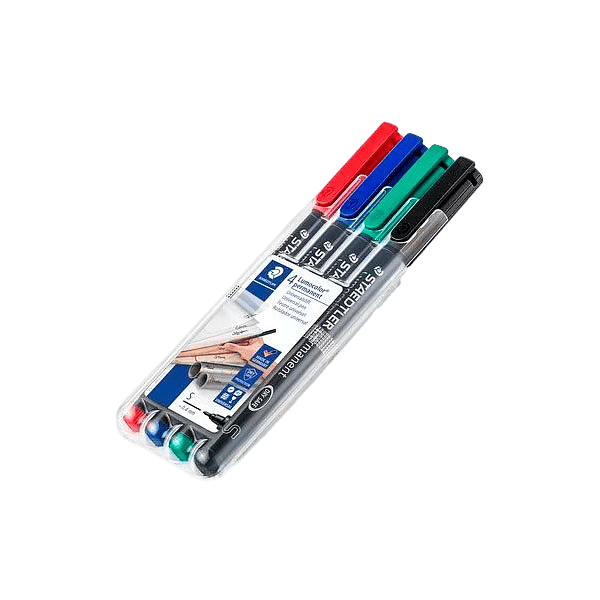 Rotulador Permanente Staedtler Lumocolor Punta 04mm pack 4