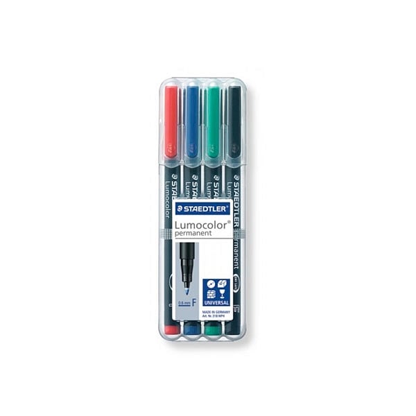 Rotulador Permanente Staedtler Lumocolor Punta 06mm pack 4