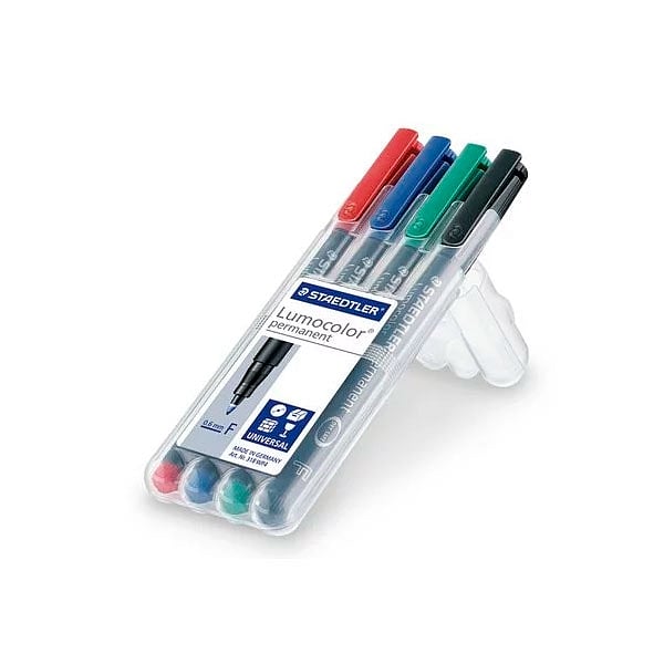 Rotulador Permanente Staedtler Lumocolor Punta 06mm pack 4