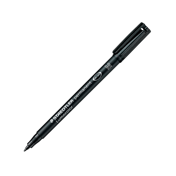Rotulador Permanente Staedtler Lumocolor Punta 1mm Negro