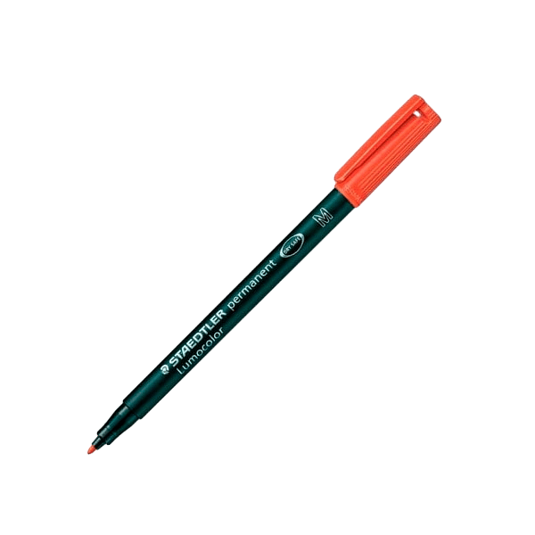Rotulador Permanente Staedtler Lumocolor Punta 1mm Rojo