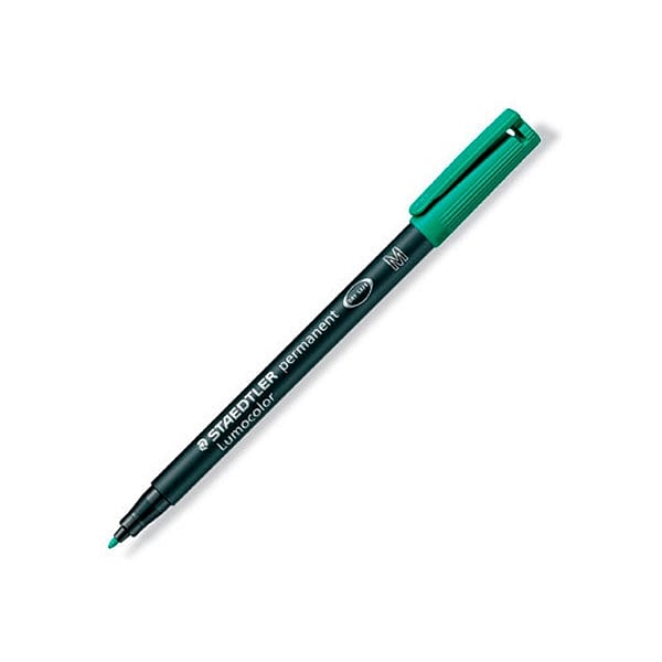 Rotulador Permanente Staedtler Lumocolor Punta 1mm Verde