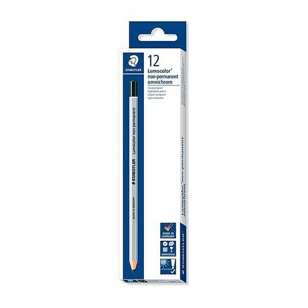 Lápiz NoPermanente Staedtler Lumocolor Omnichrom  Lapiz de color Negro 12 Unidades