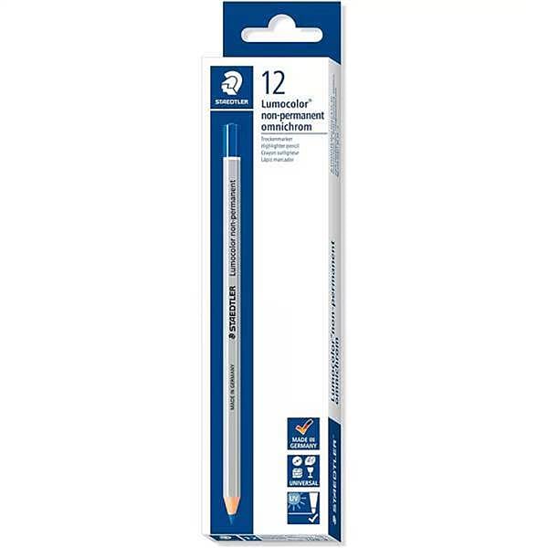 Lápiz NoPermanente Staedtler Lumocolor Omnichrom  Lapiz de color Azul 12 Unidades