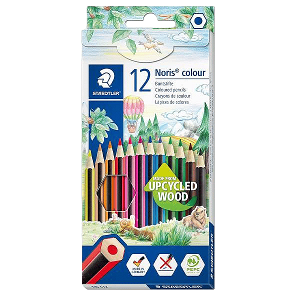 Lápices de Colores Staedtler Upcycled Wood Ecológico caja 12 colores