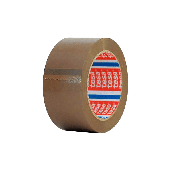 Tesa Cinta de Embalaje silenciosa en Polipropileno 50 mm x 66 mm  Marrón